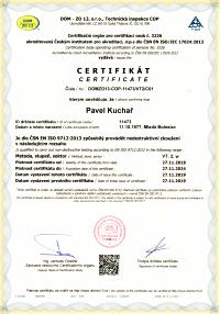 Certifikt SN EN ISO 9712